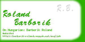 roland barborik business card